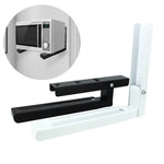 2 pcs / ensemble Support pliant rétractable pour four à micro-ondes en acier au carbone, étagère de cuisine