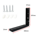 2 pcs / ensemble Support pliant rétractable pour four à micro-ondes en acier au carbone, étagère de cuisine