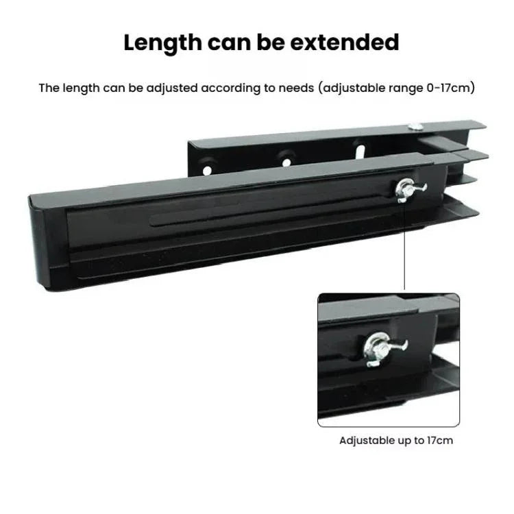 2 pcs / ensemble Support pliant rétractable pour four à micro-ondes en acier au carbone, étagère de cuisine