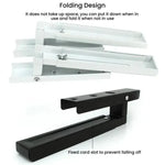 2 pcs / ensemble Support pliant rétractable pour four à micro-ondes en acier au carbone, étagère de cuisine
