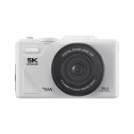 Appareil photo numérique HD W1 5K 75MP Zoom numérique 18X Enregistreur vidéo WiFi avec écran rabattable, W1 Blanc, W1 Noir