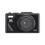 Appareil photo numérique HD W1 5K 75MP Zoom numérique 18X Enregistreur vidéo WiFi avec écran rabattable, W1 Blanc, W1 Noir