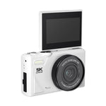Appareil photo numérique HD W1 5K 75MP Zoom numérique 18X Enregistreur vidéo WiFi avec écran rabattable, W1 Blanc, W1 Noir