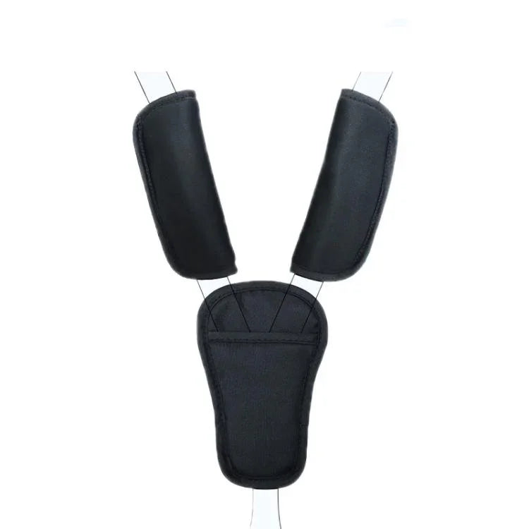 Baby Stroller Seat Belt Shoulder Guard, Black Regular, Black Nylon Patch, Black Crotch Protector, Black Regular 3pcs /Set, Black Nylon 3pcs /Set