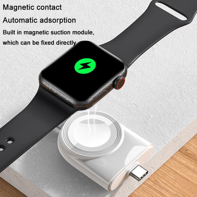 Chargeur sans fil magnétique portable USB-C pour Apple Watch 1/2/3/4/5/6/7/8/9/10/SE