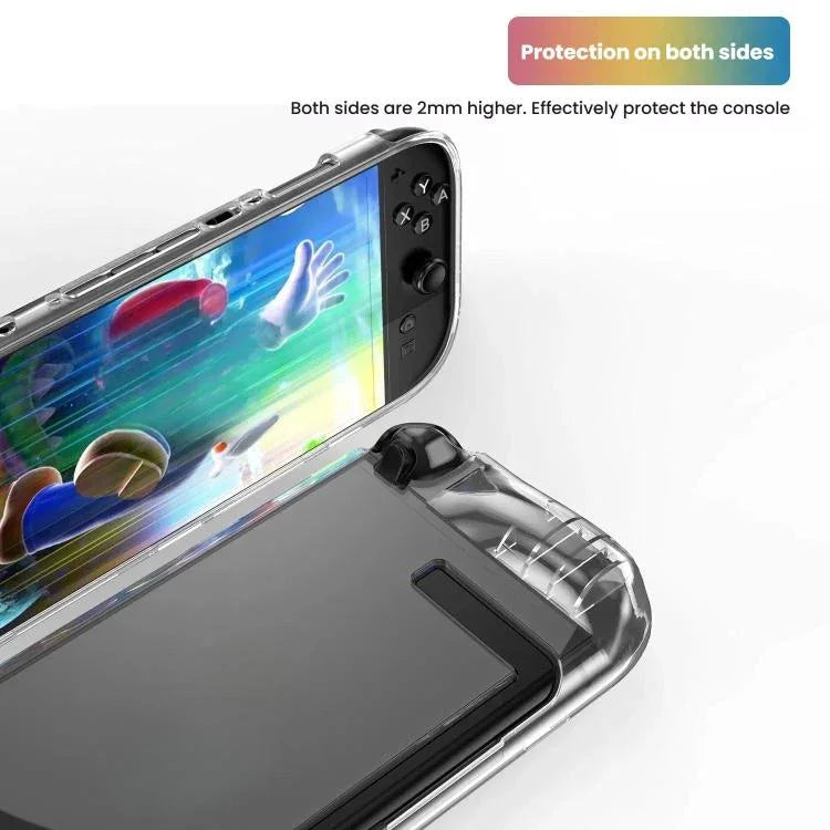 Coque monobloc transparente en TPU pour Nintendo Switch 2, antidérapante et protectrice intégrale.