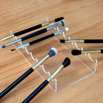 1 support de présentation transparent en acrylique pour pinceaux de maquillage, 1 pièce, 2 pièces