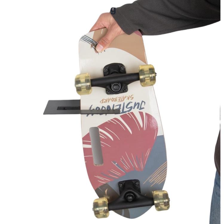 1 support mural en métal pour skateboard pour garage salon, 1 pièce, 2 pièces