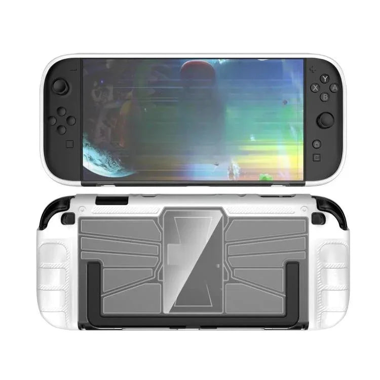 Coque monobloc antichoc en TPU et PC pour console Nintendo Switch 2, disponible en noir et blanc.