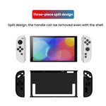 Coque de protection double pour Nintendo Switch 2 (PC + TPU) avec panneaux, disponible en noir et blanc.