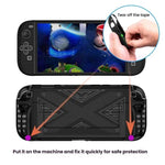 Coque de protection double pour Nintendo Switch 2 (PC + TPU) avec panneaux, disponible en noir et blanc.