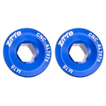 2 pièces ZTTO Couvercle de manivelle en alliage d'aluminium pour vélo, vis de manivelle pour VTT, M18 Noir, M18 Rouge, M18 Bleu, M19 Noir, M19 Rouge, M19 Bleu, M20 Noir, M20 Rouge, M20 Bleu
