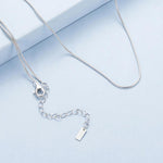 Collier basique en argent sterling S925 plaqué platine, motif serpent, épaisseur S 0,08 cm