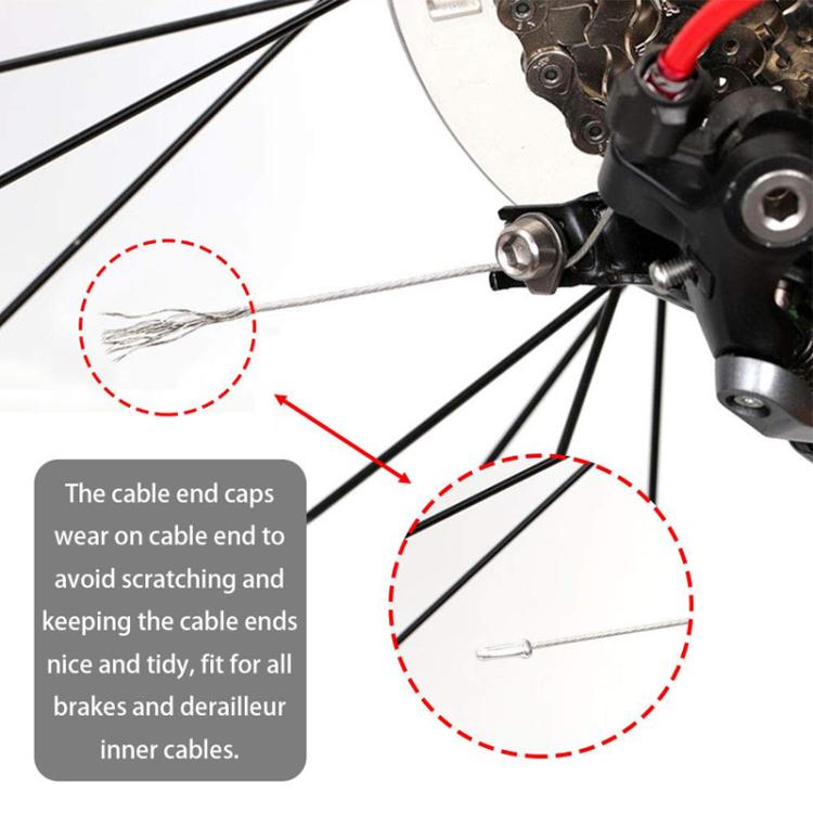 100 capuchons en aluminium ZTTO pour câble de frein et dérailleur de vélo de montagne