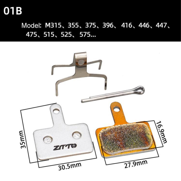 2 paires de garnitures de frein à disque métalliques frittées ZTTO pour câble de vélo de montagne et de route, modèles 01B, 01E, 01F, 02D, 02F, 860, 861, 944