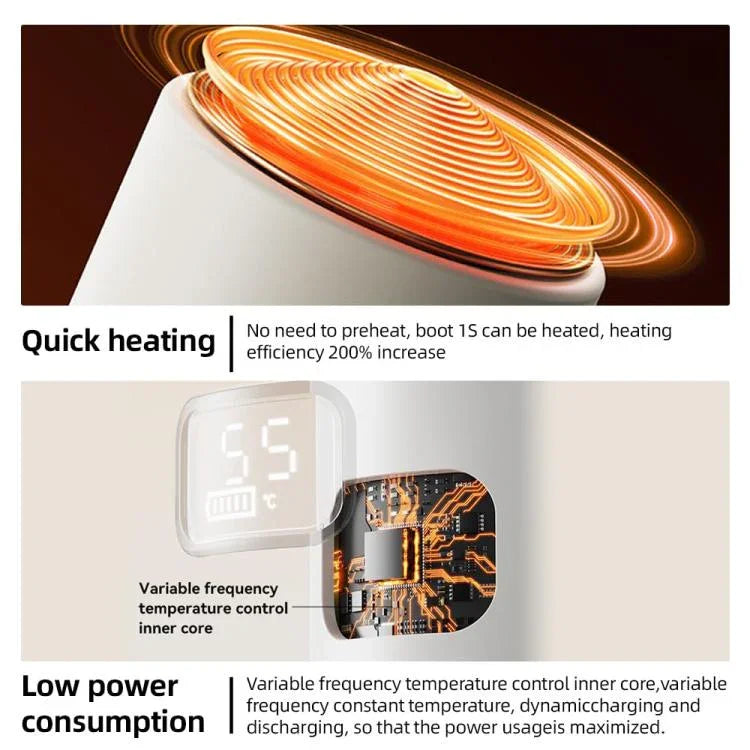 Chauffe-biberon portable sans fil 400 ml, Thermos de voyage à température réglable, Charge rapide Type-C, CT01 10000 mAh, CT01 18000 mAh