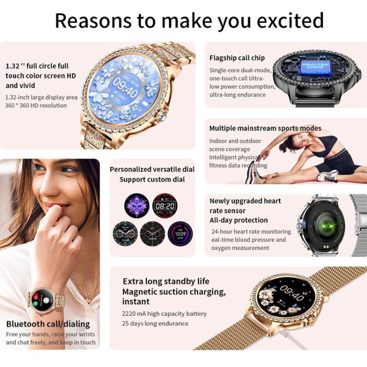 Appels Bluetooth, assistant vocal IA, montre connectée étanche pour le sport