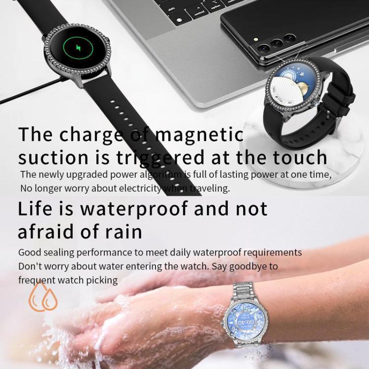 Appels Bluetooth, assistant vocal IA, montre connectée étanche pour le sport