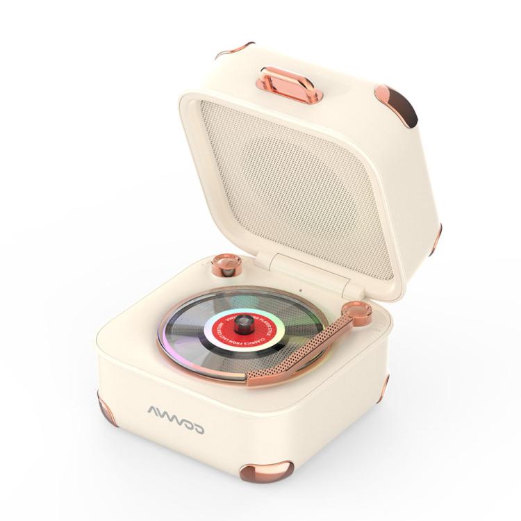 Mini Enceinte Bluetooth Rétro Gramophone Lumineux Coloré AVWOO A17