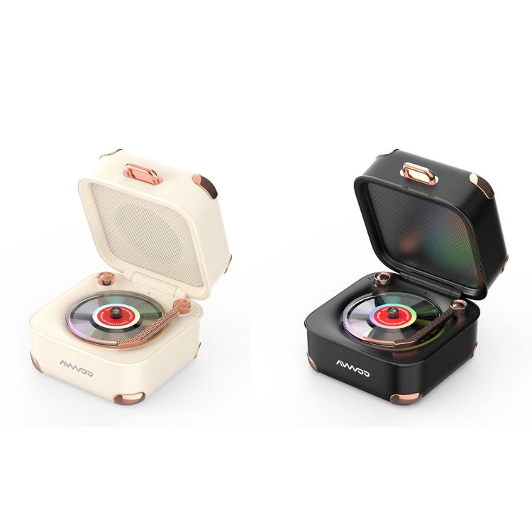 Mini Enceinte Bluetooth Rétro Gramophone Lumineux Coloré AVWOO A17