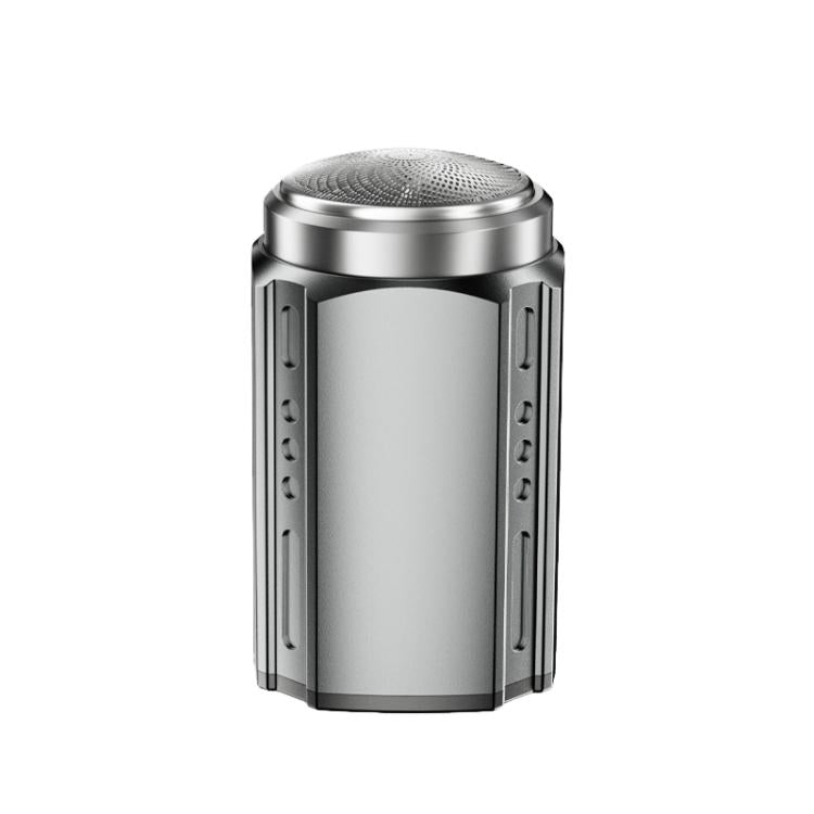 Rasoir électrique portable pour hommes avec écran LCD – Mini rasoir de voyage, charge rapide USB Type-C, design étanche et lavable, tête à 6 lames gris métallique foncé, lame flottante gris métallique foncé, tête à 6 lames noire, lame flottante noire
