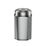 Rasoir électrique portable pour hommes avec écran LCD – Mini rasoir de voyage, charge rapide USB Type-C, design étanche et lavable, tête à 6 lames gris métallique foncé, lame flottante gris métallique foncé, tête à 6 lames noire, lame flottante noire