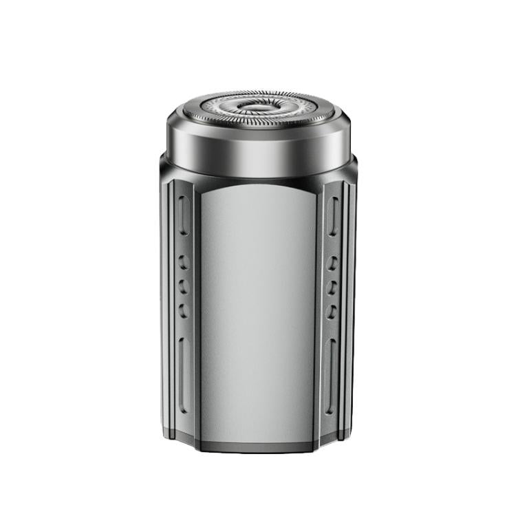 Rasoir électrique portable pour hommes avec écran LCD – Mini rasoir de voyage, charge rapide USB Type-C, design étanche et lavable, tête à 6 lames gris métallique foncé, lame flottante gris métallique foncé, tête à 6 lames noire, lame flottante noire