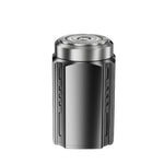 Rasoir électrique portable pour hommes avec écran LCD – Mini rasoir de voyage, charge rapide USB Type-C, design étanche et lavable, tête à 6 lames gris métallique foncé, lame flottante gris métallique foncé, tête à 6 lames noire, lame flottante noire