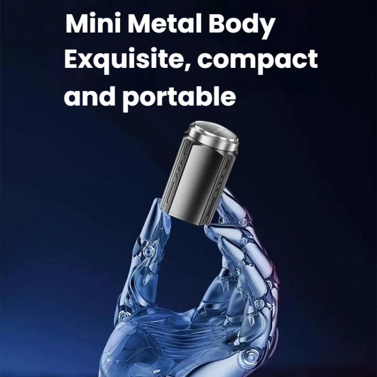 Rasoir électrique portable pour hommes avec écran LCD – Mini rasoir de voyage, charge rapide USB Type-C, design étanche et lavable, tête à 6 lames gris métallique foncé, lame flottante gris métallique foncé, tête à 6 lames noire, lame flottante noire