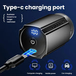 Rasoir électrique portable pour hommes avec écran LCD – Mini rasoir de voyage, charge rapide USB Type-C, design étanche et lavable, tête à 6 lames gris métallique foncé, lame flottante gris métallique foncé, tête à 6 lames noire, lame flottante noire