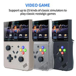Console de jeu portable R43 Pro, écran 4K HD de 4,3 pouces, disponible en noir translucide 64 Go, gris 64 Go, noir translucide 128 Go et gris 128 Go.