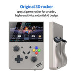 Console de jeu portable R43 Pro, écran 4K HD de 4,3 pouces, disponible en noir translucide 64 Go, gris 64 Go, noir translucide 128 Go et gris 128 Go.