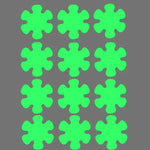 12 pcs / paquet Autocollants antidérapants phosphorescents en PEVA pour salle de bain, escaliers, sol, bande 2x20cm, bande 2x38cm, forme S 1.3x18cm, rond 8cm, rond 10cm, fleur 8cm, fleur 10cm, coquillage