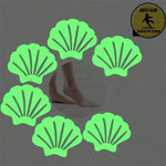 12 pcs / paquet Autocollants antidérapants phosphorescents en PEVA pour salle de bain, escaliers, sol, bande 2x20cm, bande 2x38cm, forme S 1.3x18cm, rond 8cm, rond 10cm, fleur 8cm, fleur 10cm, coquillage