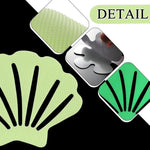 12 pcs / paquet Autocollants antidérapants phosphorescents en PEVA pour salle de bain, escaliers, sol, bande 2x20cm, bande 2x38cm, forme S 1.3x18cm, rond 8cm, rond 10cm, fleur 8cm, fleur 10cm, coquillage