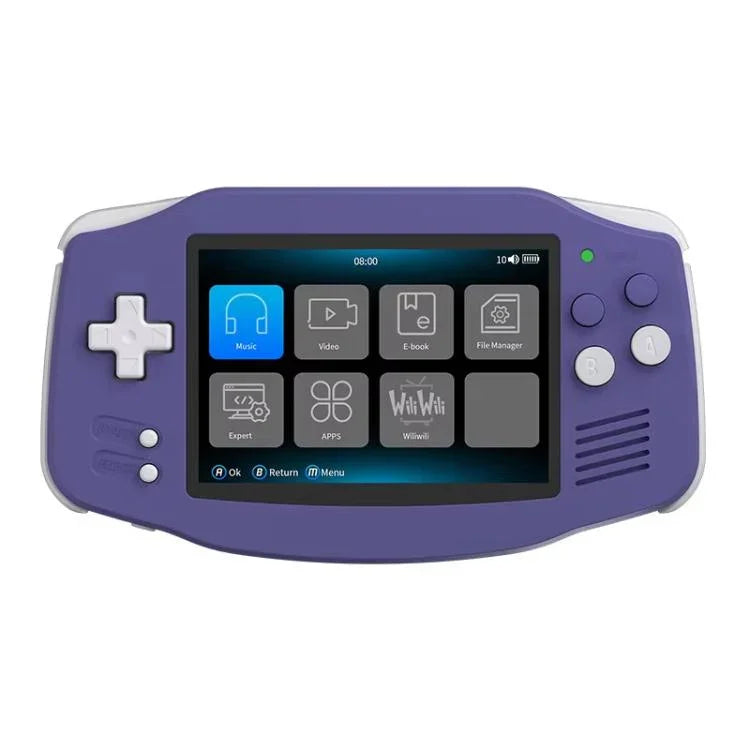 Console de jeux portable ANBERNIC RG 34XX, style rétro classique, sans fil et Wi-Fi. Disponible en version standard 32 Go (sans jeu), standard + 64 Go, standard + 128 Go et standard + 256 Go.
