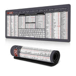 Tapis de bureau raccourcis clavier Tapis de souris antidérapant pour bureau de bureau avec commandes informatiques, 300x600x2mm, 300x600x3mm, 300x700x2mm, 300x700x3mm, 300x800x2mm, 300x800x3mm, 400x800x2mm, 400x800x3mm, 400x900x2mm, 400x900x3mm