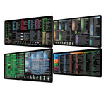 Tapis de bureau avec raccourcis clavier Tapis de souris antidérapant pour bureau de bureau avec commandes informatiques, 300x600x2mm, 300x600x3mm, 300x700x2mm, 300x700x3mm, 300x800x2mm, 300x800x3mm, 400x800x2mm, 400x800x3mm, 400x900x2mm
