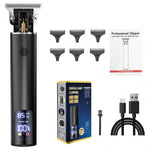 Kit de coupe de cheveux rechargeable Tondeuses à cheveux pour hommes - Tondeuse à lame zéro pour les coupes de tête vintage et les styles de crâne rasé