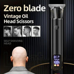 Kit de coupe de cheveux rechargeable Tondeuses à cheveux pour hommes - Tondeuse à lame zéro pour les coupes de tête vintage et les styles de crâne rasé