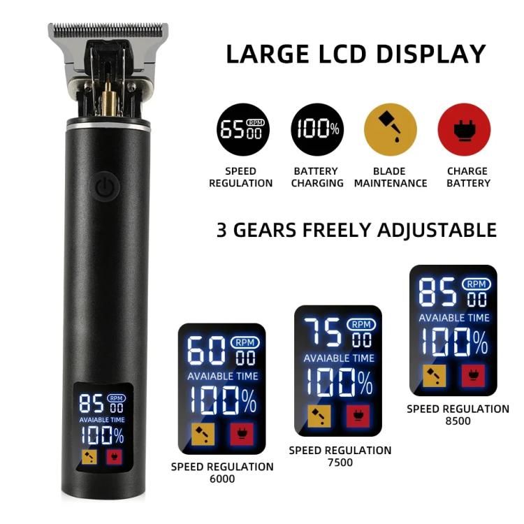 Kit de coupe de cheveux rechargeable Tondeuses à cheveux pour hommes - Tondeuse à lame zéro pour les coupes de tête vintage et les styles de crâne rasé