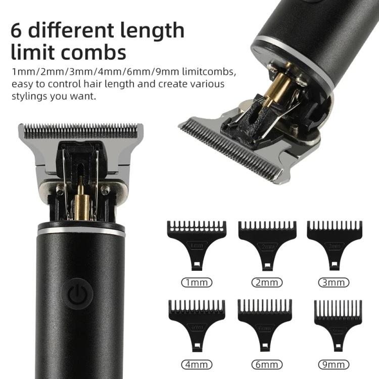 Kit de coupe de cheveux rechargeable Tondeuses à cheveux pour hommes - Tondeuse à lame zéro pour les coupes de tête vintage et les styles de crâne rasé