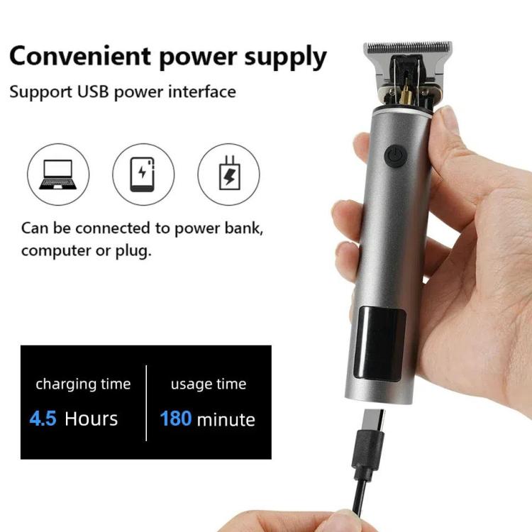 Kit de coupe de cheveux rechargeable Tondeuses à cheveux pour hommes - Tondeuse à lame zéro pour les coupes de tête vintage et les styles de crâne rasé