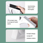 Outil de nettoyage de vitres 3-en-1 Brosse de nettoyage multifonctionnelle pour les interstices Essuie-glace domestique pour le verre