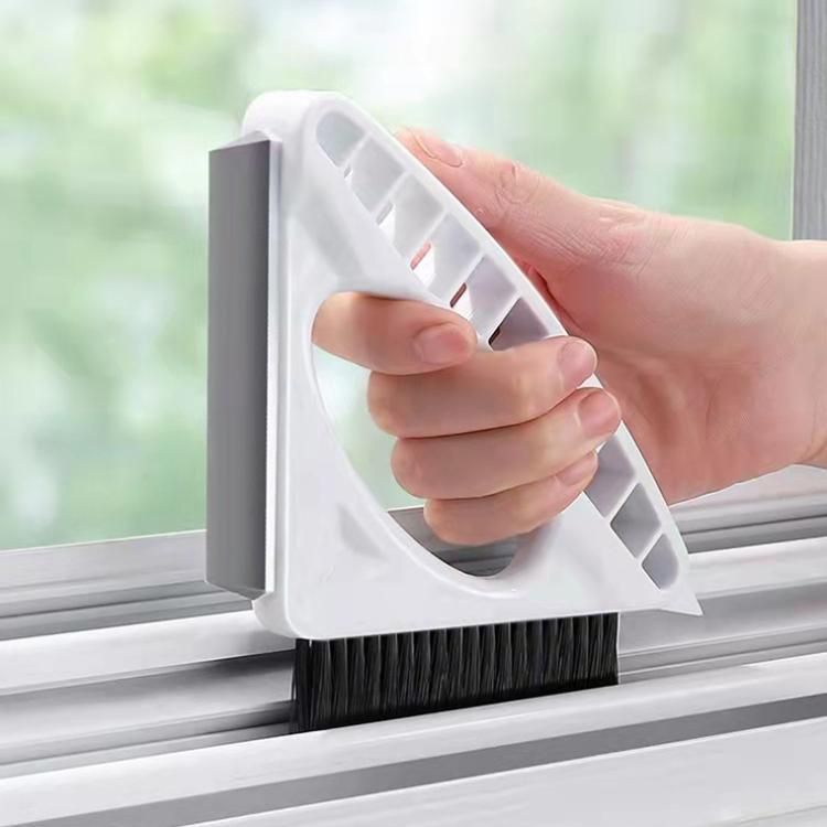 Outil de nettoyage de vitres 3-en-1 Brosse de nettoyage multifonctionnelle pour les interstices Essuie-glace domestique pour le verre