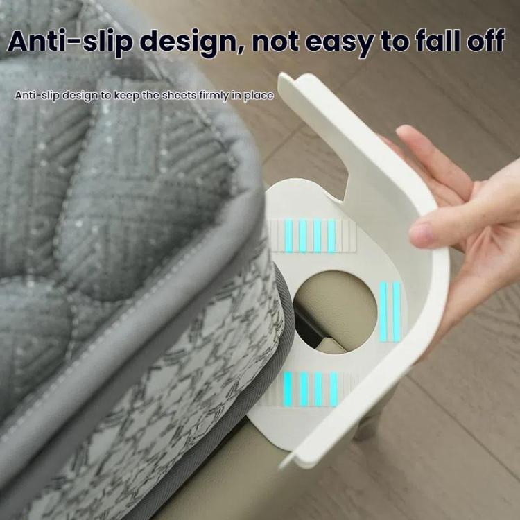 Lot de 4 fixations antidérapantes pour draps, invisibles et avec fente pour carte