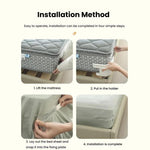Lot de 4 fixations antidérapantes pour draps, invisibles et avec fente pour carte