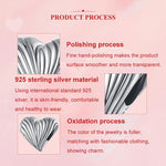 Perles de bracelet en argent sterling S925 oxydé en forme de cœur