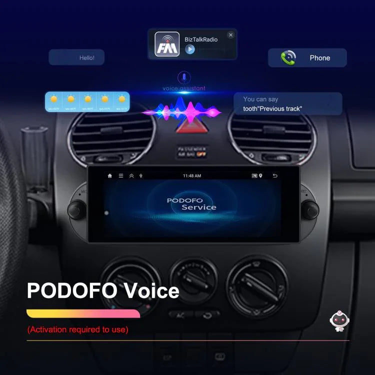 For Volkswagen Beetle 2002-2010 6.86 inch 2+64G Horizontal Screen Android Car Player, Standard, Standard+AHD+Microphone