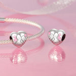S925 Argent Sterling Goutte d'Huile Couple Baiser Amour Perles